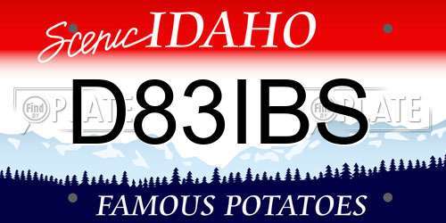 D83IBS Idaho License Plate