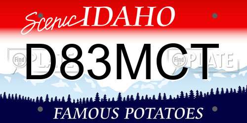 D83MCT Idaho License Plate