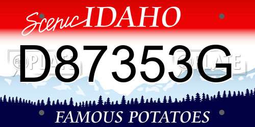 D87353G Idaho License Plate