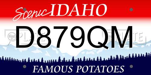 D879QM Idaho License Plate