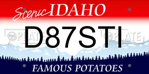 D87STI Idaho License Plate