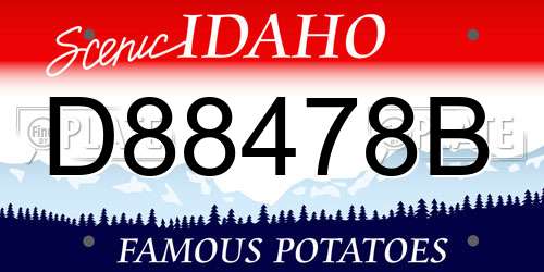 D88478B Idaho License Plate
