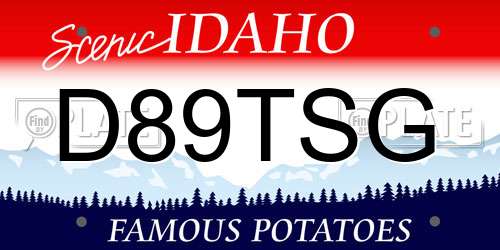 D89TSG Idaho License Plate