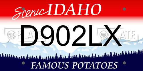 D902LX Idaho License Plate