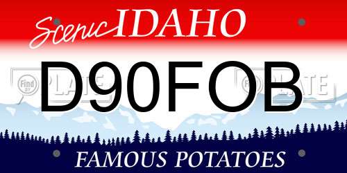 D90FOB Idaho License Plate