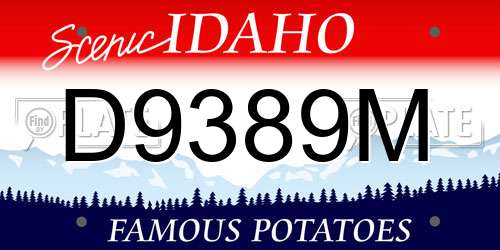 D9389M Idaho License Plate