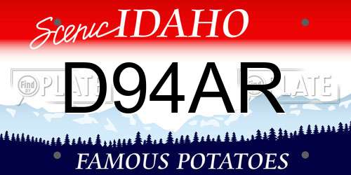D94AR Idaho License Plate