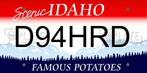 D94HRD Idaho License Plate