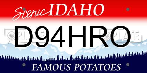 D94HRO Idaho License Plate