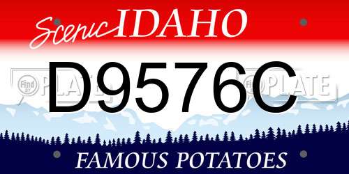 D9576C Idaho License Plate