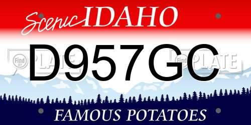 D957GC Idaho License Plate