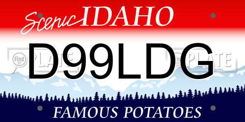 D99LDG Idaho License Plate