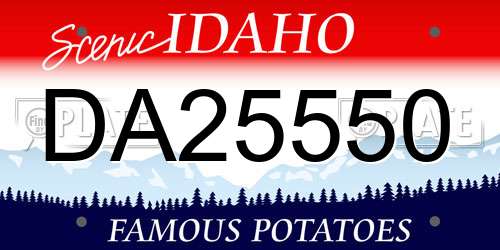 DA25550 Idaho License Plate