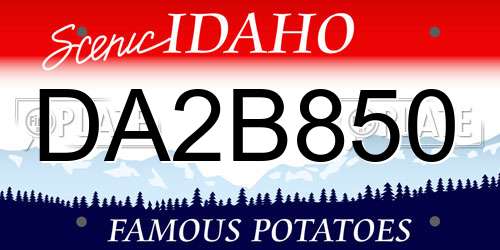 DA2B850 Idaho License Plate
