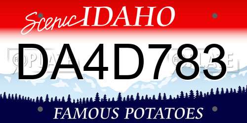 DA4D783 Idaho License Plate