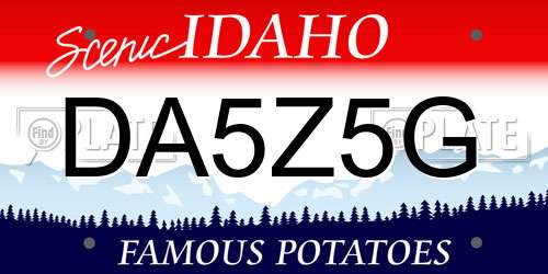 DA5Z5G Idaho License Plate