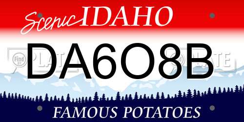 DA6O8B Idaho License Plate