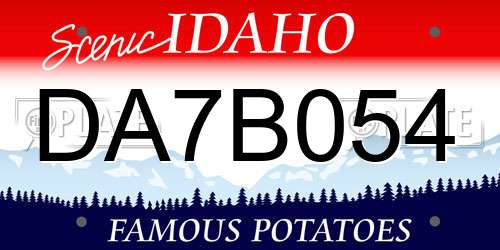 DA7B054 Idaho License Plate
