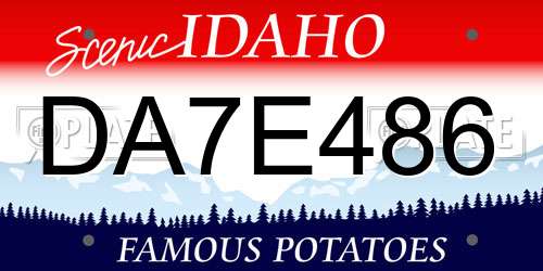 DA7E486 Idaho License Plate