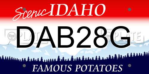 DAB28G Idaho License Plate