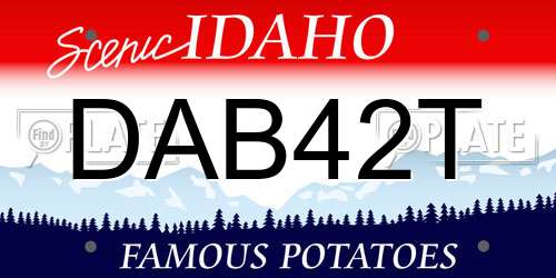 DAB42T Idaho License Plate