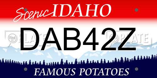 DAB42Z Idaho License Plate