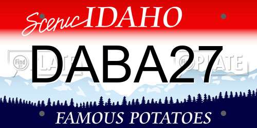 DABA27 Idaho License Plate