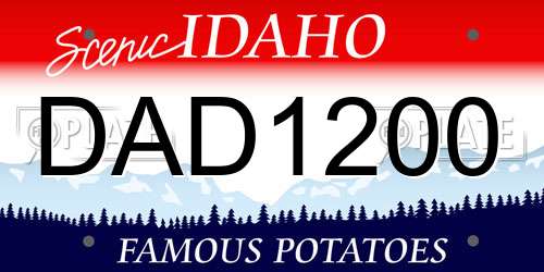 DAD1200 Idaho License Plate