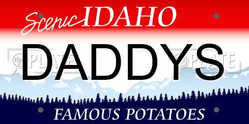 DADDYS Idaho License Plate