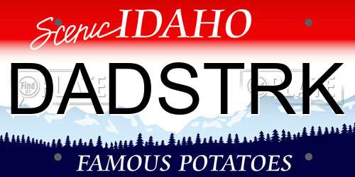 DADSTRK Idaho License Plate