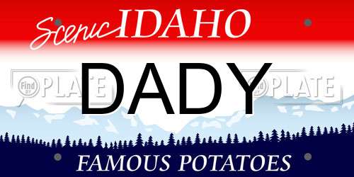 DADY Idaho License Plate