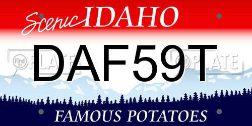DAF59T Idaho License Plate
