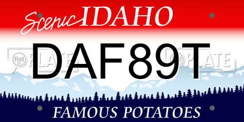 DAF89T Idaho License Plate