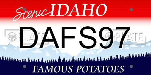 DAFS97 Idaho License Plate