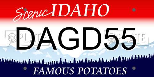 DAGD55 Idaho License Plate