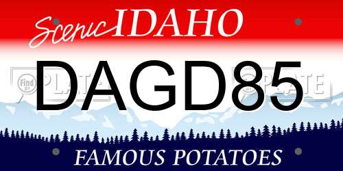 DAGD85 Idaho License Plate