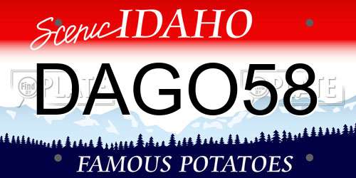 DAGO58 Idaho License Plate