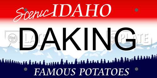 DAKING Idaho License Plate