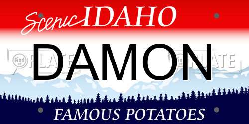 DAMON Idaho License Plate