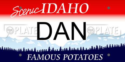 DAN Idaho License Plate