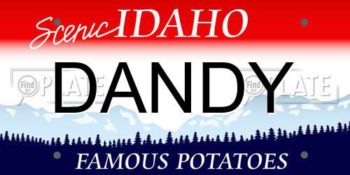 DANDY Idaho License Plate