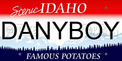 DANYBOY Idaho License Plate
