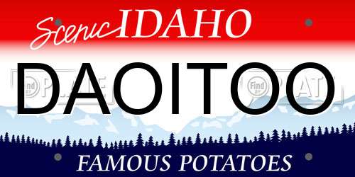 DAOITOO Idaho License Plate