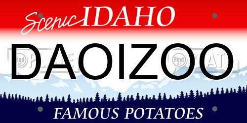 DAOIZOO Idaho License Plate