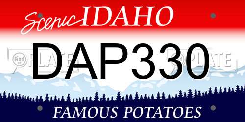 DAP330 Idaho License Plate