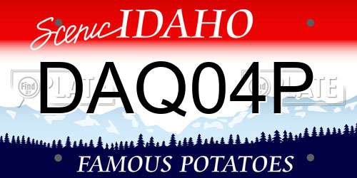 DAQ04P Idaho License Plate