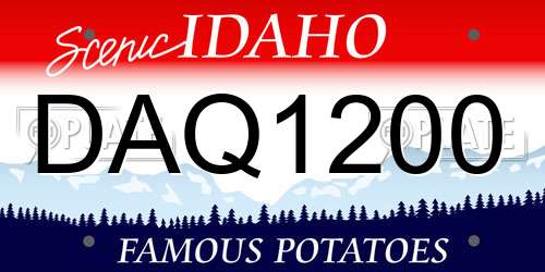 DAQ1200 Idaho License Plate