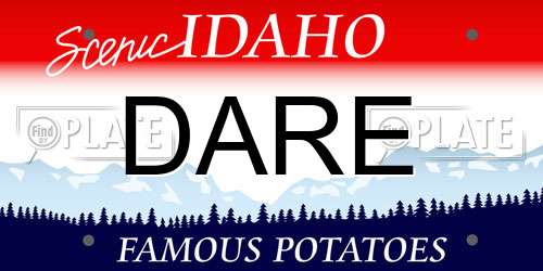 DARE Idaho License Plate