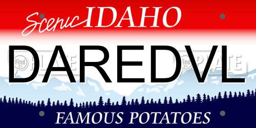 DAREDVL Idaho License Plate