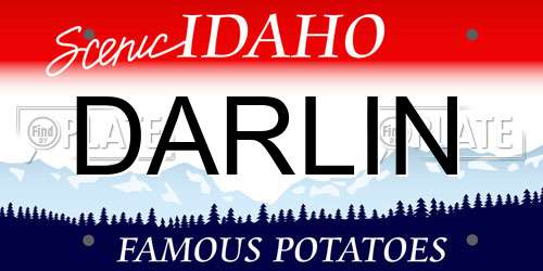 DARLIN Idaho License Plate